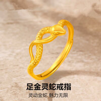 [Trái Tim Tím] Trang Sức Rắn Nhẫn Mạ Vàng Sống Hình Rắn Nhẫn Nam Nữ Cùng Phong Cách Mạ Vàng