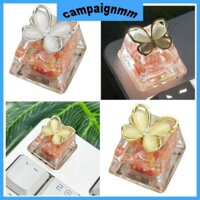 Trại Xoay Bướm Hoa Keycap Trong Suốt Nhựa Epoxy Keycap Giảm Căng Thẳng