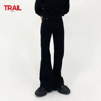 Trail Echo Nam Đau Khổ Giặt Quần Jean Mỹ Retro Mới Rời Thường Ngày Thẳng Quần Ống Rộng