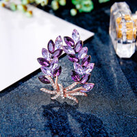 Trâm Cài Áo TCA10 Vòng Nguyệt Quế - Tím