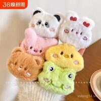 Trâm cài búp bê gấu ếch nhồi bông hoạt hình, đồ trang trí dễ thương, đồ chơi, túi giày, tất, phụ kiện treo, heo con