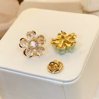 Trâm cài hoa nhỏ pha lê tươi, ghim chống lộ, ghim cổ V, phụ kiện ghim cổ cao cấp, huy hiệu hoa cổ MRFS