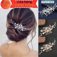 Trâm Cài Kiểu Lược Cài Tóc Cô Dâu Đính Hoa Thanh Lịch Phong Cách Hiện Đại nTrang Trí