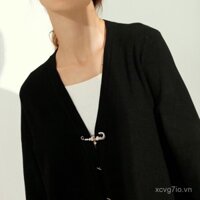 Trâm cài kim cương hình cá nhỏ dễ thương cho phụ nữ, trâm cài áo len Hàn Quốc, trâm cài áo cardigan lớn, phụ kiện bán buôn