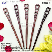 Trâm cài tóc bằng gỗ Cẩm LaiTrắc Đủ kiểu dáng HH600 - phong cách cổ trang, điêu khắc sang chảnh HOT TREND cho nữ  - HAHANCO - HH600-91