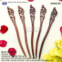 Trâm cài tóc bằng gỗ Cẩm LaiTrắc Đủ kiểu dáng HH600 - phong cách cổ trang, điêu khắc sang chảnh HOT TREND cho nữ  - HAHANCO - HH600-88