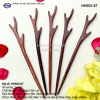 Trâm cài tóc bằng gỗ Cẩm LaiTrắc Đủ kiểu dáng HH600 - phong cách cổ trang, điêu khắc sang chảnh HOT TREND cho nữ  - HAHANCO - HH600-87