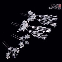 Trâm cài tóc cổ trang Full sét 4 món