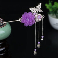 Trâm cài tóc cổ trang hoa và cánh bướm nhiều màu sắc - Tims