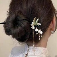 TRÂM CÀI TÓC HOA LAN CHUÔNG CỔ TRANG TẶNG HỘP ĐỰNG