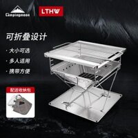 Trạm cứu hỏa Coman mở rộng và dày hơn thịt nướng ngoài trời gấp di động bếp nướng củi củi nướng carbon thép không gỉ bep du lich namilux bếp cồn khô đi phượt