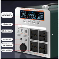 Trạm điện di động 220V/1400W - Máy Phát Điện Di Động - Nguồn Điện Di Động Nhiều Cổng Usb Dùng Cho Quạt, Tivi, Nồi Cơ