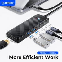 Trạm Docking ORICO USB 3.0 Hub Type C HDMI cho iphone M1 / M2 Công tắc hỗ trợ / Sàn hơi nước-PWD