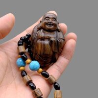 Trầm Hương Gỗ Khắc Maitreya Phật Gỗ Chắc Chắn Tay Cầm Đồ Chơi Đối Tượng Tay Cầm Mảnh Nam Di Động Lái Xe Chơi Mặt Dây Chuyền Thủ Công 3-28p
