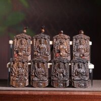 Trầm Hương Khắc Tám Lớn Cung Hoàng Đạo Người Bảo Vệ Bằng Gỗ Thủ Công Nam Nữ Di Động Hòa Bình Mặt Dây Chuyền Xe Ô Tô
