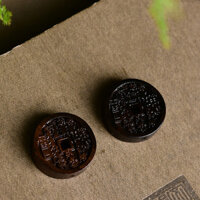 Trầm Hương Núi Ma Tiêu Tiền Qua Lỗ Phụ Kiện Đồng Xu Tròn DIY Phật Hạt Wenwan Vòng Tay Vòng Cổ DM446