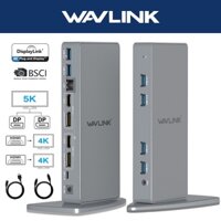 Trạm kết nối DisplayLink 14-IN-1 USB-C / A WAVLINK với 2 HDMI 5K, 2 5K DP, Ethernet 1000Mbps, 6 USB 3.0, Âm thanh & Mic, Thích hợp cho Mac M1 / M2