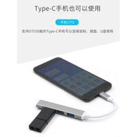 Trạm kết nối laptop Type-C OuTeng, hub USB, bộ chuyển đổi đa cổng cho điện thoại, máy tính bảng, chuột, bàn phím ngoài, ổ flash USB, bộ chuyển đổi HDMI, bộ chuyển đổi OTG