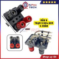 Trạm Loa Thùng, Amply, Sub Cao Cấp Các Loại, Hậu Loa 2 - 4 - 8 Cọc Đa Dạng Mẫu Mã Kích Thước 1 Chiếc-H2pro Tech - Mẫu 9 vuông 4 chân