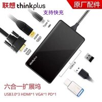 Trạm nối Lenovo ThinkPlus Type-C sang VGA cho máy chiếu USB 3.0 sang HDMI 3 trong 1 4 trong 1 6 trong 1