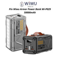 Trạm Pin Dự Phòng 50000mAh WIWU Armor Sạc Nhanh 100W Đa Cổng USB-A / Type-C Cho Laptop, Điện Thoại Tích Hợp Đèn Pin