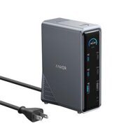 Trạm Sạc Đa Năng 14-in-1 ANKER Prime A83B6 160W (Dual-Display, 1*RJ-45 1Gbps, 2*USB-C 10Gbps, 2*USB-C 100W Max, 1*USB-A 10Gbps, 1*USB-A 12W Max, 1*3.5mm, 3*USB-A 480Mbps, 2*HDMI2.0 4K@60Hz, 1*USB-C Upstream Port)