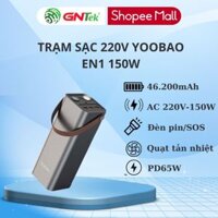 Trạm sạc dự phòng AC 220V/12V 46200mAh Yoobao EN1 150W tiện lợi đi chơi dã ngoại mất điện
