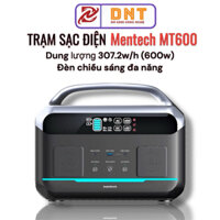 Trạm sạc dự phòng tích điện 220v hãng Mentech MT600 600W,công suất cực đỉnh 1200w kết hợp đèn trợ sáng đa năng