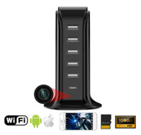 Trạm sạc USB Hub camera gián điệp WiFi / P2P (Android/iOS) - 6 cổng sạc dự phòng USB