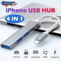 Trạm Sạc USB3.0 4 Trong 1 Cho iPhone 14 13 pro max / iPad air iPhone 12 11 xs 8 7plus