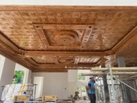 Trần gỗ xoan tự nhiên