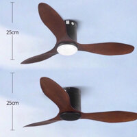 (TRẦN THẤP) Quạt Trần 3 Cánh Cổ Ngắn Dành cho nhà Trần Thấp.Động Cơ DC 6 Tốc Độ Gió,Có Điều Khiển Từ Xa.