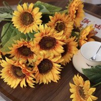 Trăng Cá  Ánh Sáng Sang Trọng Hoa Lụa Trang Trí Hoa Hướng Dương Bàn Ăn Mô Phỏng Hoa Hướng Dương Mô Phỏng Hoa Hướng Dương Hoa Giả Trang Trí Phòng Khách