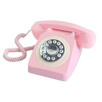 Trang Chủ Văn Phòng Điện Thoại Màu Hồng Vintage Cable Telephone Vintage Fashion Rand Telephone Dây Cổ Trang Trí D