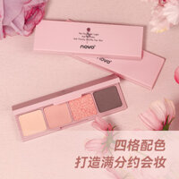 Trang Điểm NOVO Bảng Phấn Mắt Bốn Màu Màu Đất Ngọc Trai Mờ Nằm Tơ Làm Sáng Sinh Viên Bảng Nhỏ Giá Rẻ Phấn Mắt 3.31