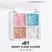 Trang điểm sân khấu cho trẻ em, bảng phấn mắt bốn màu, gel lấp lánh không cần keo, trang điểm mắt lấp lánh, mỹ phẩm biểu diễn