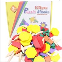 Trang ghép hình 125 miếng đồ chơi gỗ ghép hình cho bé