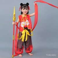 Trang phục biểu diễn cậu bé ma thuật Nezha phong cách Trung Quốc Halloween cosplay Anime Nezha Six Quần Áo Nam bé gái trẻ em HUTS