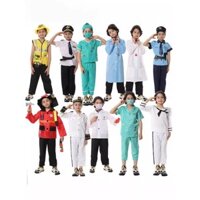Trang phục cảnh sát Halloween, trang phục bác sĩ nhỏ, trang phục lính cứu hỏa, trang phục kỹ sư, trang phục y tá, trang phục biểu diễn sân khấu ngày trẻ em 5UBN