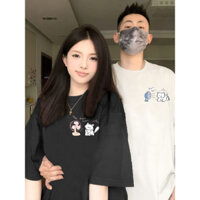 Trang phục cặp đôi mùa hè, áo phông thời trang cao cấp cho cặp đôi, trang phục cặp đôi tay ngắn, áo phông nữ