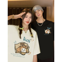 Trang phục cặp đôi mùa hè, áo phông cặp đôi cao cấp, trang phục cặp đôi tay ngắn, áo phông nữ