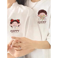 Trang phục cặp đôi mùa hè, áo phông cặp đôi cao cấp, trang phục cặp đôi tay ngắn, áo phông nữ