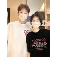 Trang phục cặp đôi mùa hè, áo phông cặp đôi unisex mới, áo ngắn tay nữ