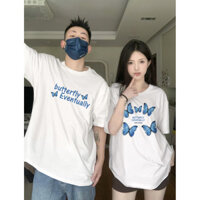 Trang phục cặp đôi mùa hè, áo phông cặp đôi cao cấp, trang phục cặp đôi tay ngắn, áo phông nữ