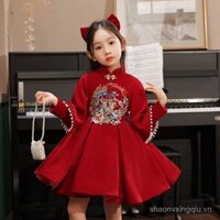 Trang phục cho bé gái trang phục biểu diễn Piano cao cấp cho trẻ em váy phồng sinh nhật bé gái váy công chúa mùa đông