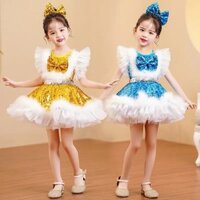 Trang phục cho bé gái, váy tutu, váy Sequins mẫu mới, trang phục biểu diễn