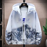Trang phục chống nắng nam LP, thiết kế có hoa văn nhẹ, thể thao và đa năng, Áo khoác có mũ trùm đầu thông thường ngoài trời