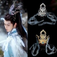 Trang phục cổ trang phong cách cổ trang biểu diễn vương miện tóc hàng ngày chụp ảnh mũ đội đầu trang sức tóc trang trí tóc vương miện kẹp tóc nam Hán phục mẫu mới nam nữ