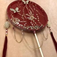 Trang Phục Cổ Vũ Siêu Tiên Phụ Kiện Thêu Trung Quốc Quạt Cưới Trẻ Em Handmade Nhóm Quạt