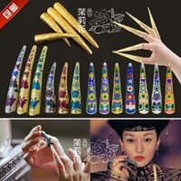 Trang phục cổ xưa Vỏ bọc móng tay giả Vỏ giáp dài Cung điện Yanxi Chiến lược cung điện Ruyi Chuan Phong cách cổ xưa Nữ hoàng Trẻ em Người lớn Trang phục cổ xưa Vỏ móng tay Vỏ giáp dài giả Cung điện Yanxi Chiến lược cung điện Ruyi Chuan Phong cách cổ xưa N